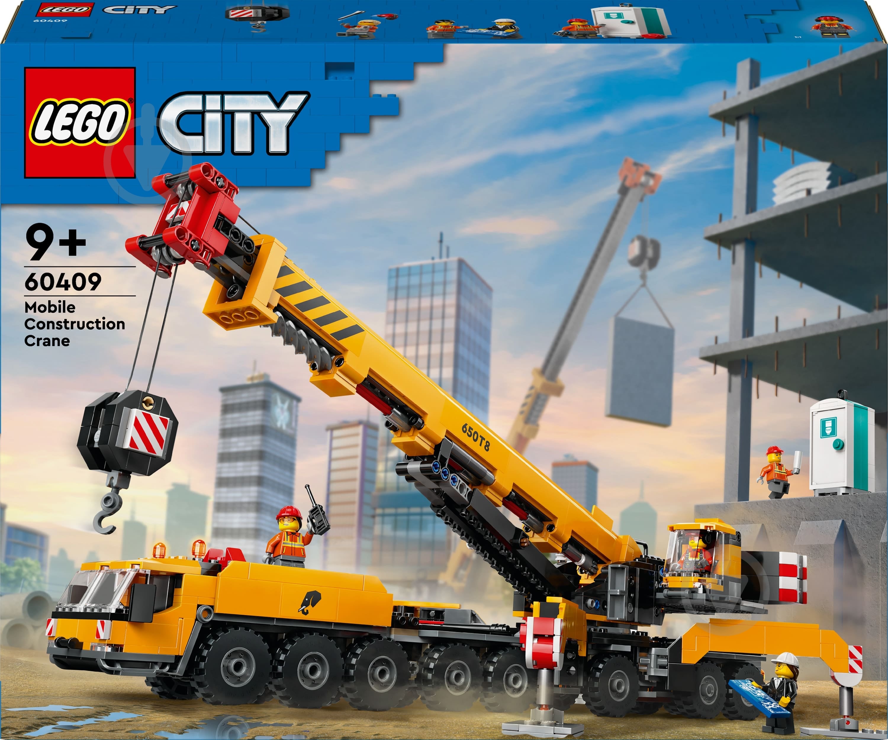 ᐉ Конструктор LEGO City Жовтий пересувний будівельний кран 60409