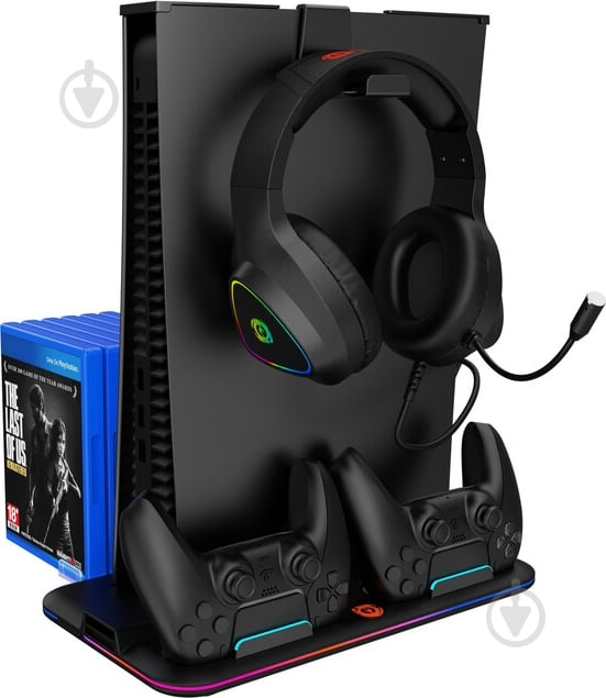 Підставка для ігрової приставки Canyon CS-5 RGB PS5 Charge black - фото 1 Підставка для ігрової приставки Canyon CS-5 RGB PS5 Charge black - фото 1