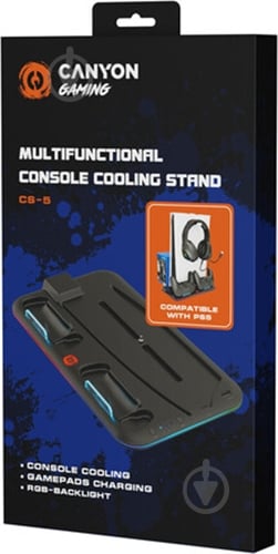 Підставка для ігрової приставки Canyon CS-5 RGB PS5 Charge black - фото 5 Підставка для ігрової приставки Canyon CS-5 RGB PS5 Charge black - фото 5