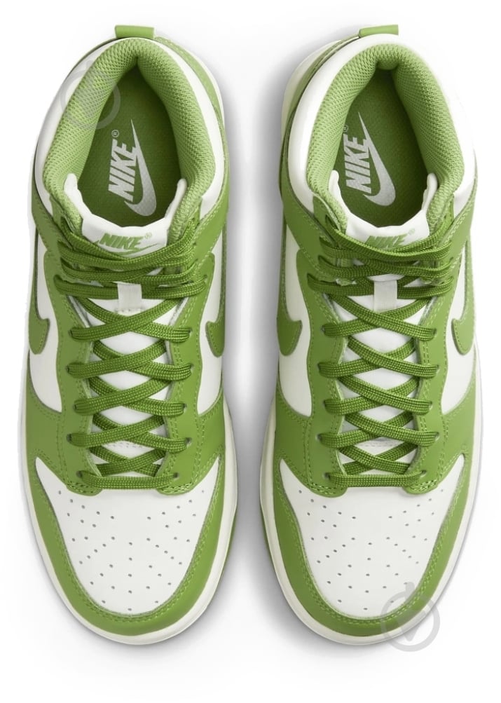 Кроссовки женские демисезонные Nike DUNK HIGH DD1869-300 р.38 белые с зеленым - фото 5 Кроссовки женские демисезонные Nike DUNK HIGH DD1869-300 р.38 белые с зеленым - фото 5