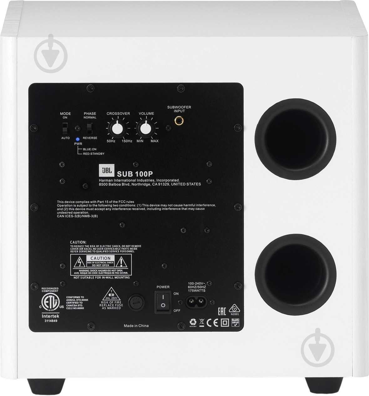 Сабвуфер JBL Arena SUB 100P White (SUB100PMW) - фото 3