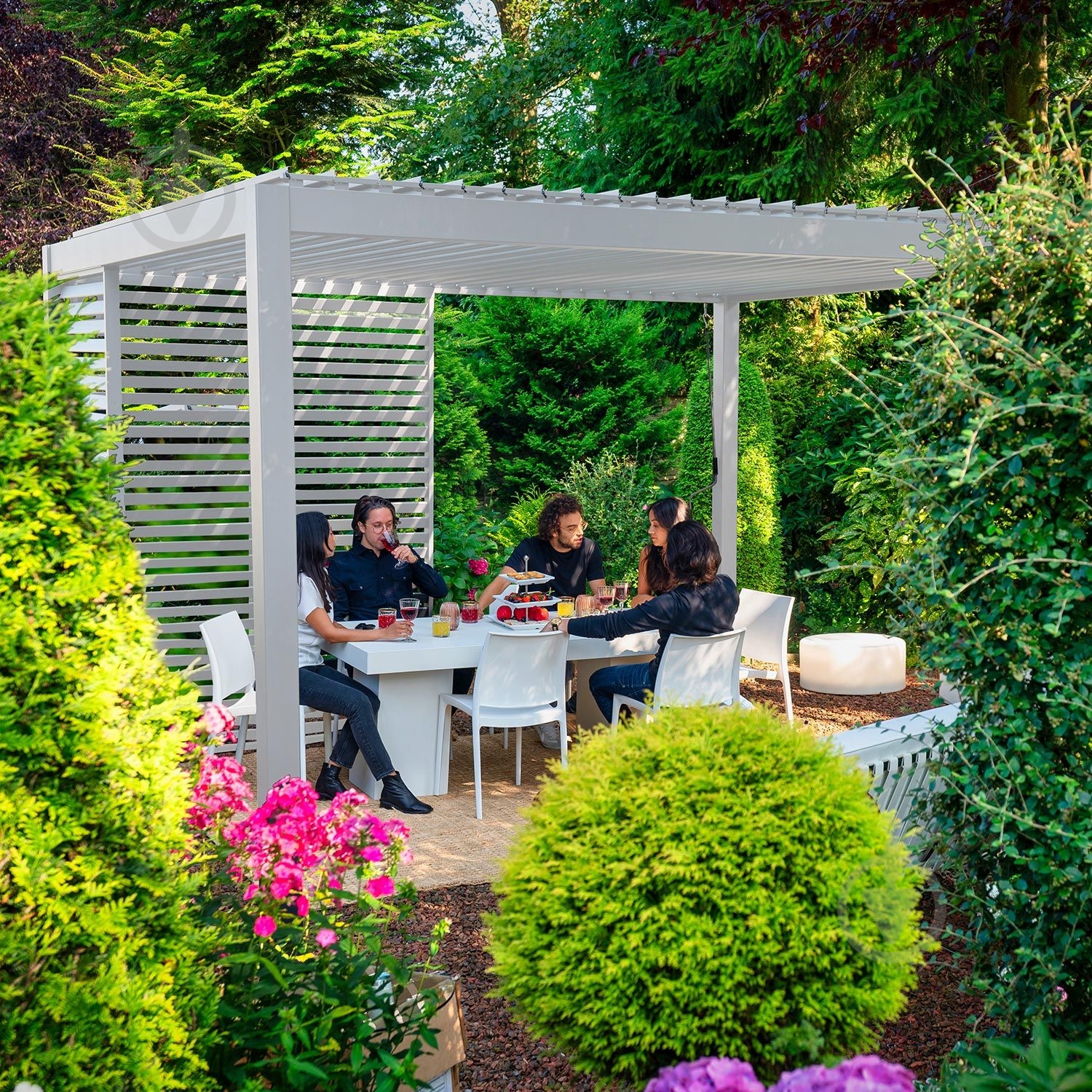 Беседка Home4You MIRADOR-111 3x4 м белая - фото 2