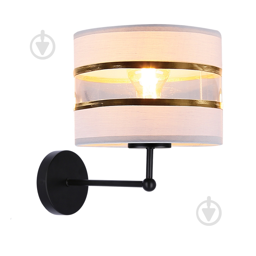 Бра Candellux Andy 1x40 Вт E27 черный/белый/золото/прозрачный 21-05922 - фото 2