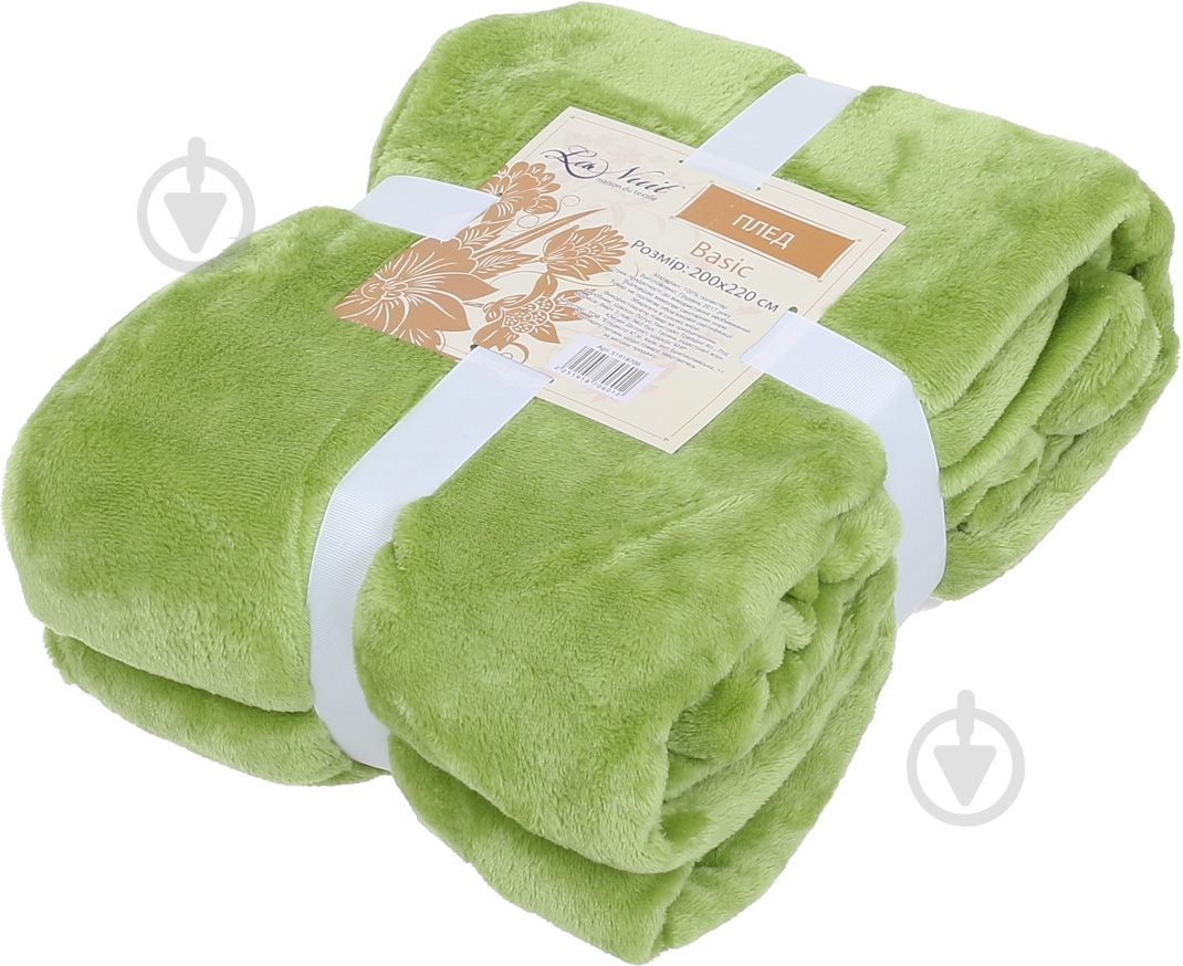 Плед Basic 200x220 см зеленый La Nuit - фото 3 Плед Basic 200x220 см зеленый La Nuit - фото 3