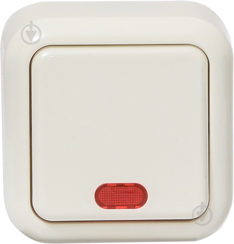 Вимикач одноклавішний Expert Power IP20 з підсвіткою кремовий HSN-SWP.H3A20G1W1L-CR - фото 1