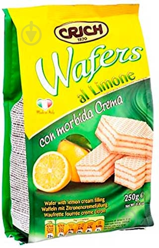 Вафли Crich лимонные 250 г 8008620052630 - фото 1