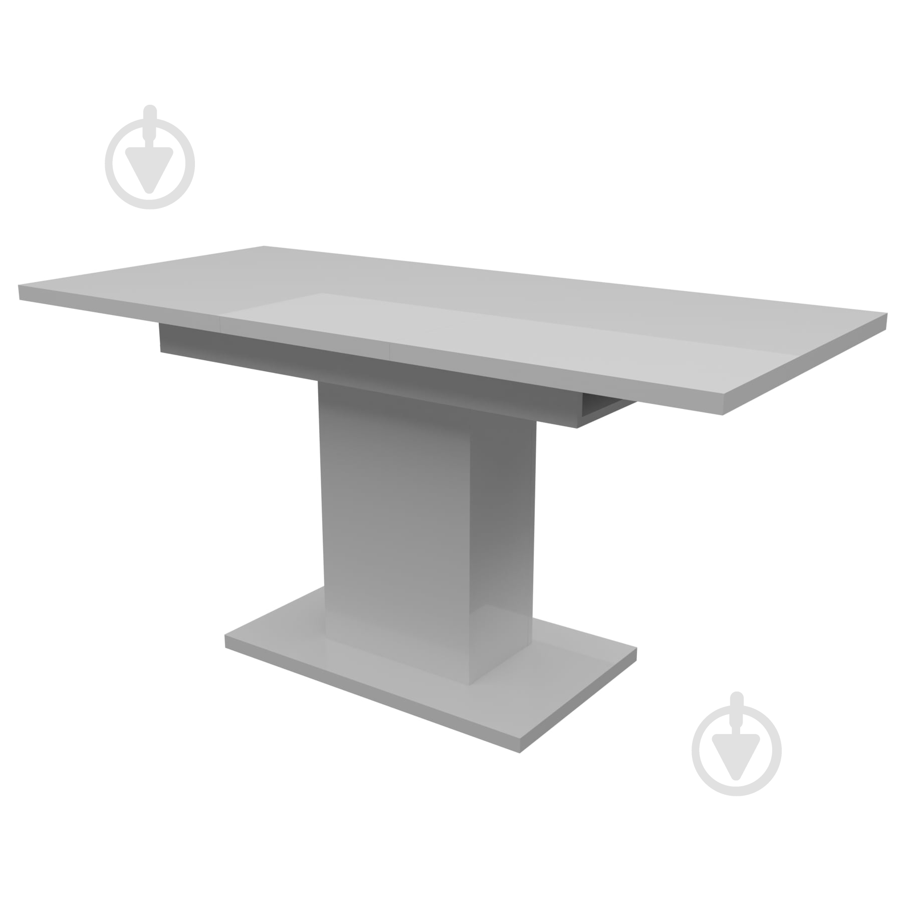 Стол обеденный KS Wood Твист 1100(1500)x675x750мм белый - фото 1 Стол обеденный KS Wood Твист 1100(1500)x675x750мм белый - фото 1