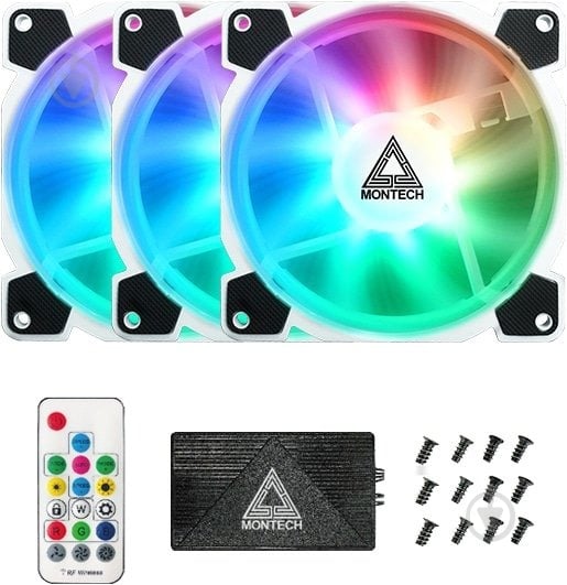 Набор вентиляторов для корпуса Montech Z3 PRO ARGB FAN 3pcs White - фото 1
