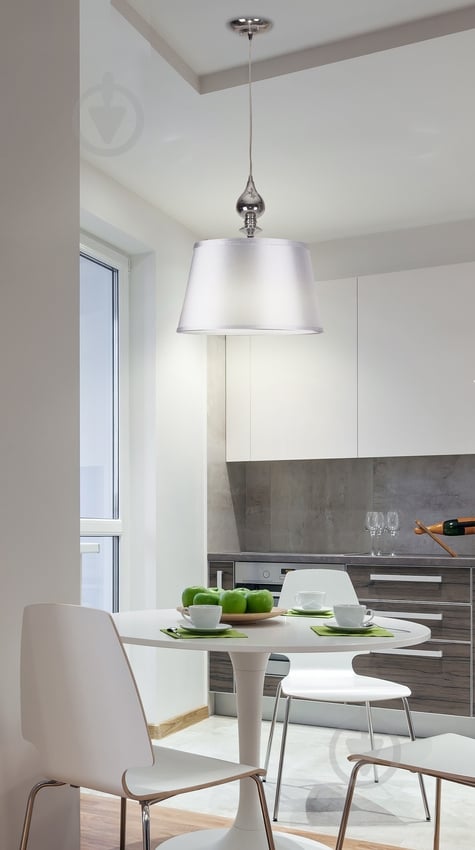 Люстра подвесная Candellux PRIMA 1x60 Вт E27 серебро 31-03690 - фото 3