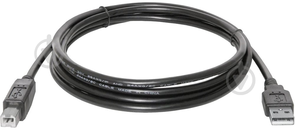 Кабель Defender USB AM-BM USB04-10 Defender 3 м чорний (83764) - фото 2