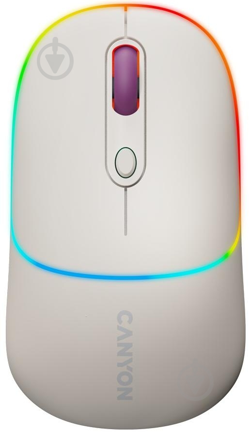Мишка бездротова Canyon MW-22 Dual Band RGB Wireless rice (CNS-CMSW22RC) - фото 2