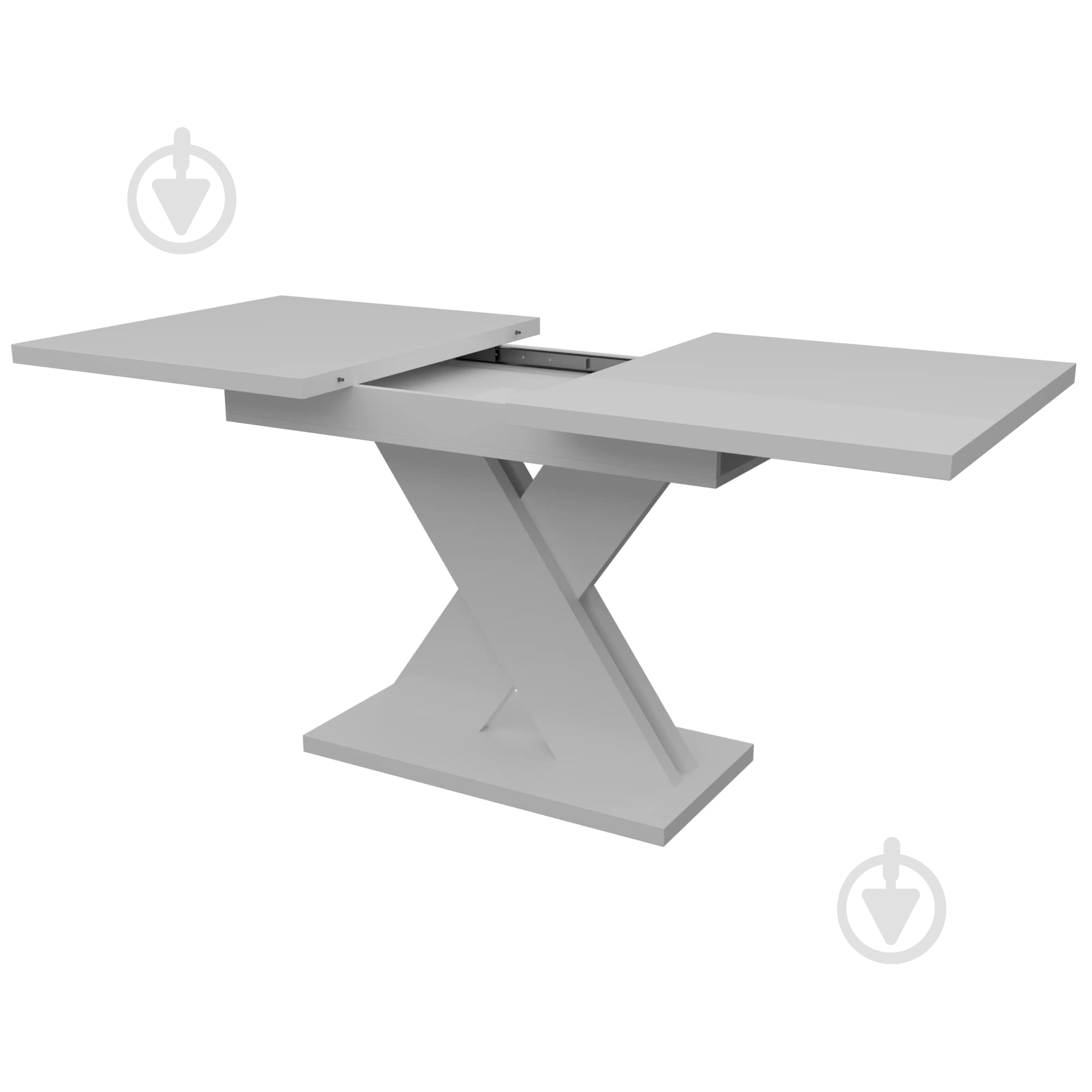 Стіл обідній KS Wood Ламар 1400(1800)x800x750мм білий глянець - фото 2