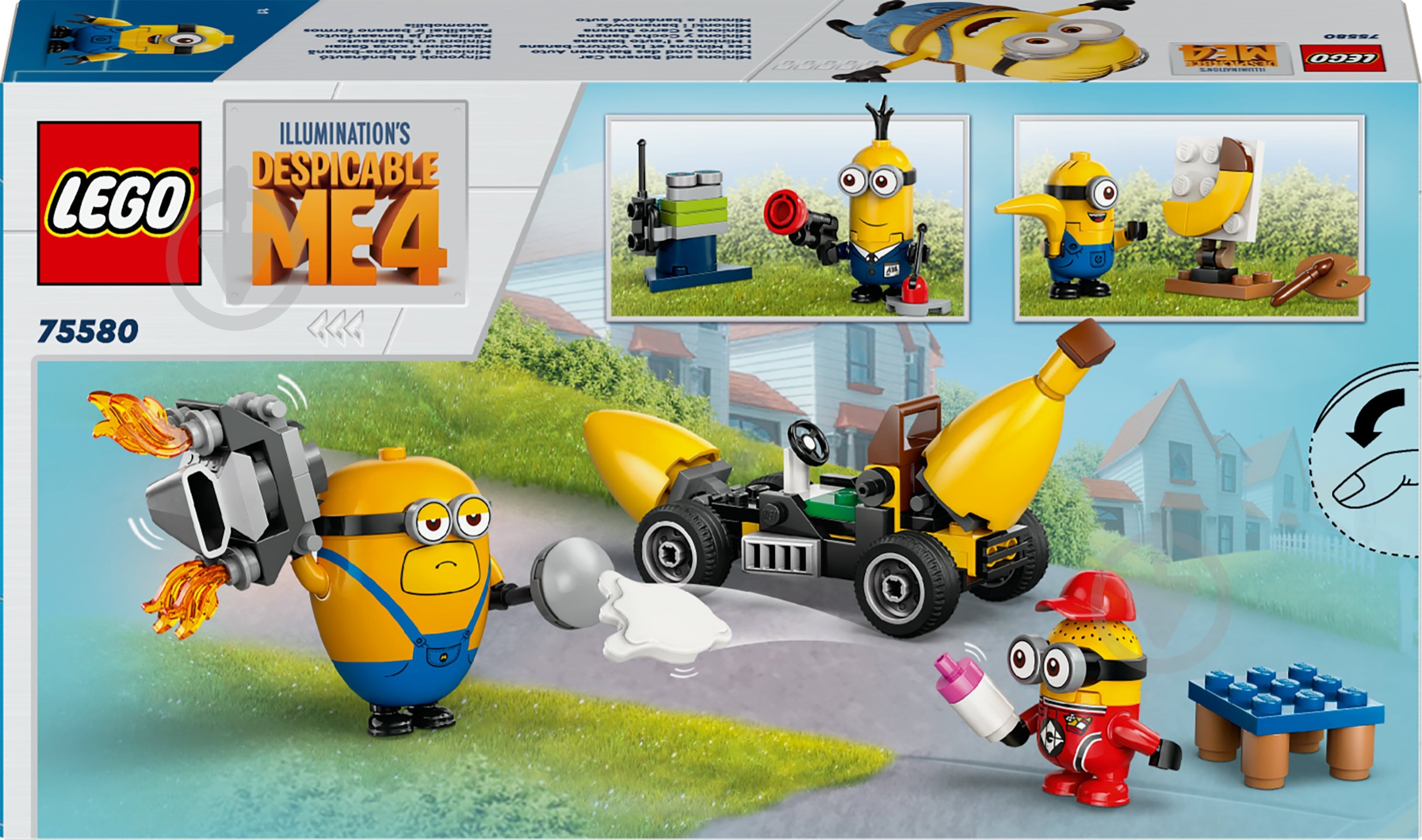 ᐉ Конструктор LEGO Minions Мужчины и банановый автомобиль 75580