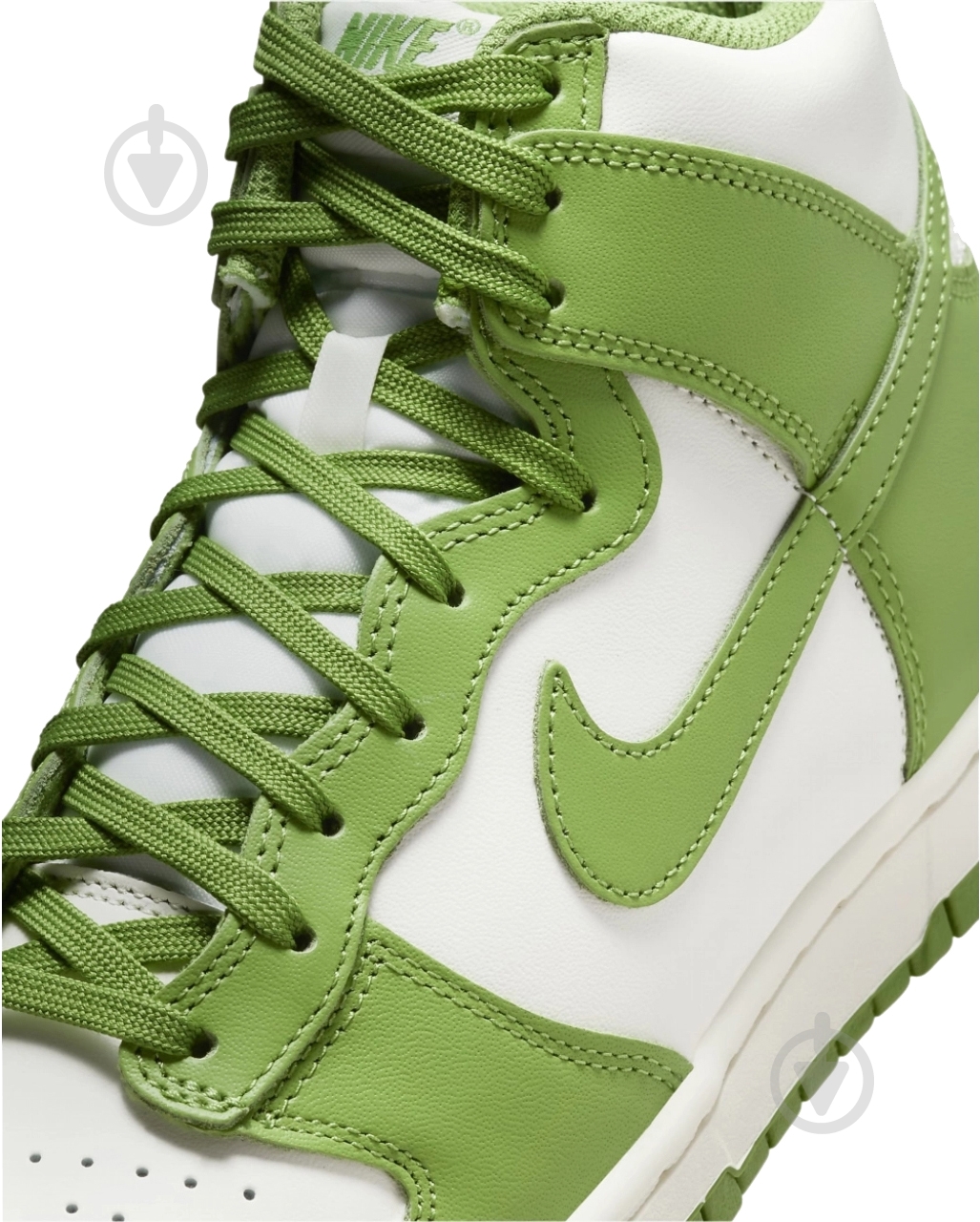 Кроссовки женские демисезонные Nike DUNK HIGH DD1869-300 р.39 белые с зеленым - фото 6 Кроссовки женские демисезонные Nike DUNK HIGH DD1869-300 р.39 белые с зеленым - фото 6