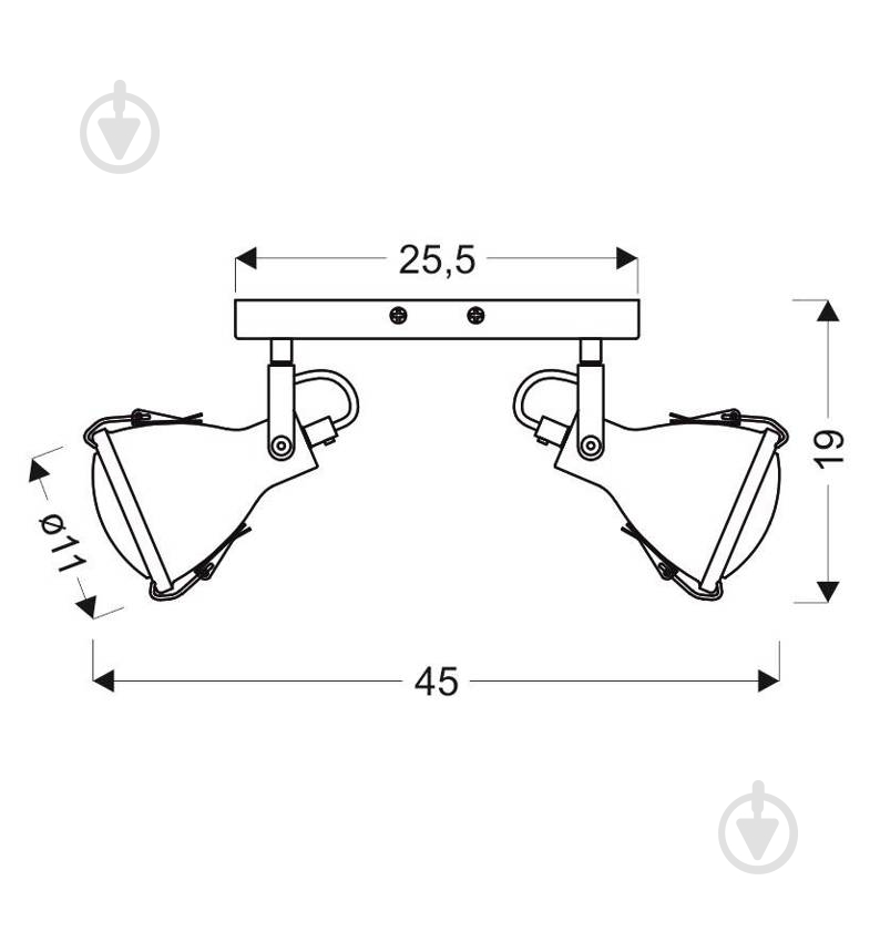 Спот Candellux CRODO 2x40 Вт E14 серый 92-71118 - фото 4