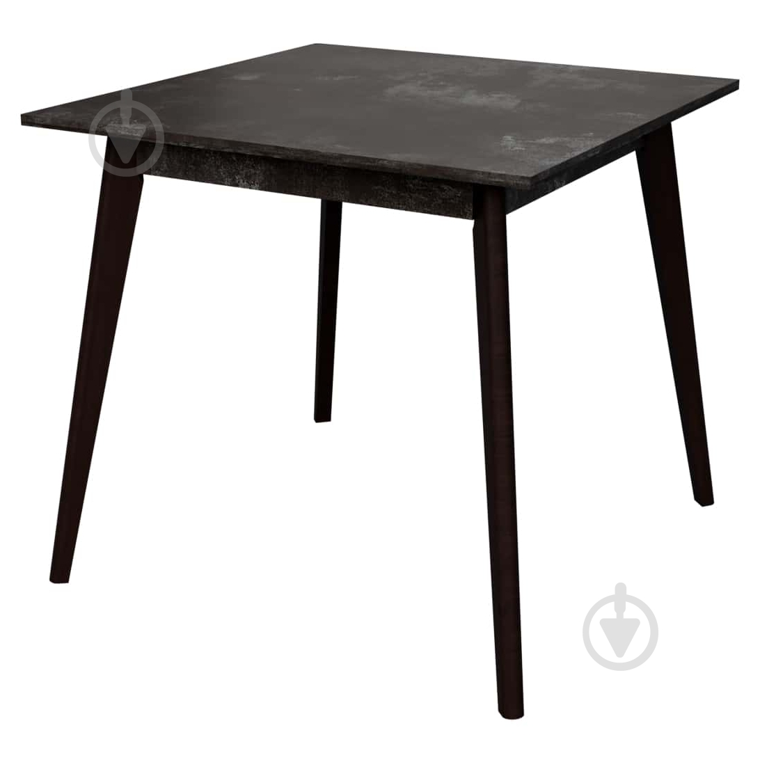 Стол обеденный KS Wood Турин 780x780x750мм бетон/черный матовый/венге - фото 1