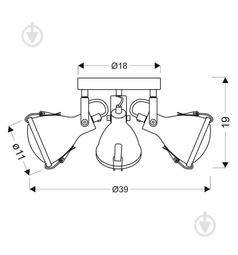 Спот Candellux CRODO 3x40 Вт E14 серый 98-71132 - фото 2