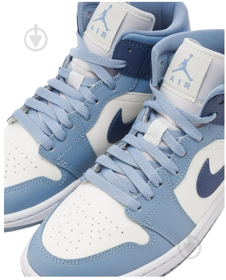 Кроссовки женские демисезонные Nike WMNS AIR 1 MID BQ6472-140 р.40 голубые с белым - фото 4 Кроссовки женские демисезонные Nike WMNS AIR 1 MID BQ6472-140 р.40 голубые с белым - фото 4