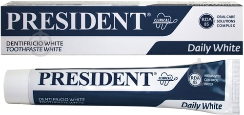 Зубная паста PresiDENT White Clinical (RDA-75) 75 мл - фото 1