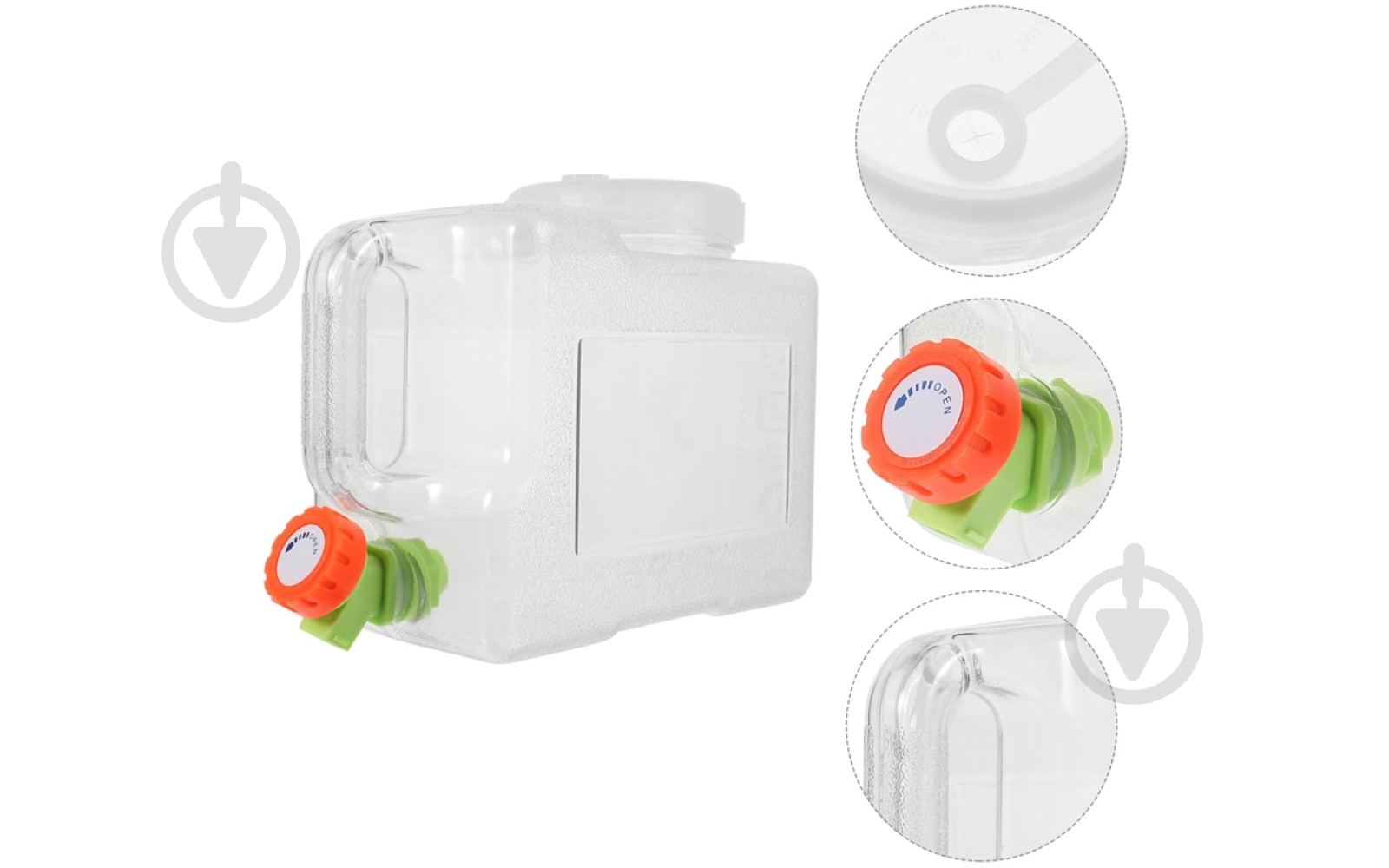 Бутель VIO Каністра з краником 12 л полікарбонатний з ручкою, ViO PC-T 12l - фото 2