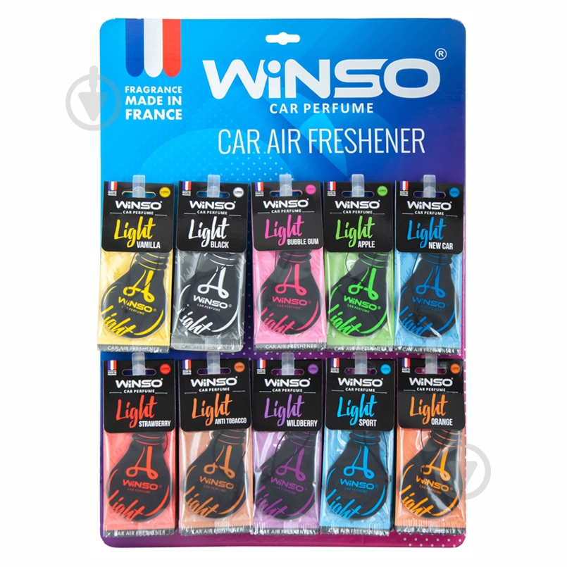 Ароматизатор подвесной WINSO Light дисплей MIX 500024 15 мл - фото 1