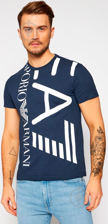 Футболка EA7 3KPT07-PJA2Z-1554 р.L синий - фото 2 Футболка EA7 3KPT07-PJA2Z-1554 р.L синий - фото 2