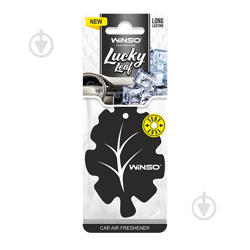 Ароматизатор подвесной WINSO Lucky Leaf Black Ice 537870 15 мл - фото 1