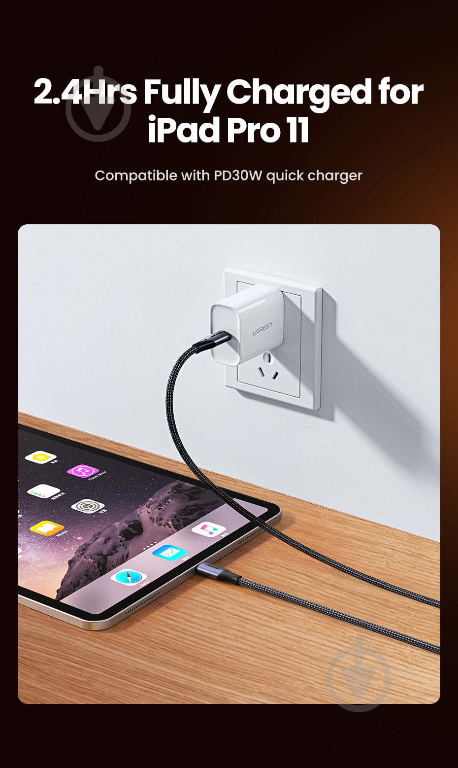 Кабель UGREEN USB Type-C to Type-C 3.1 Gen2 1 м black (UGR-80150) - фото 4 Кабель UGREEN USB Type-C to Type-C 3.1 Gen2 1 м black (UGR-80150) - фото 4