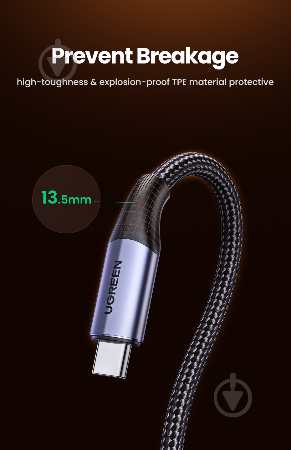 Кабель UGREEN USB Type-C to Type-C 3.1 Gen2 1 м black (UGR-80150) - фото 6 Кабель UGREEN USB Type-C to Type-C 3.1 Gen2 1 м black (UGR-80150) - фото 6