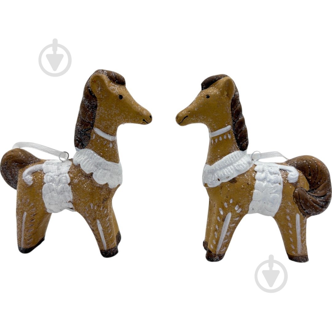 Декоративна фігура з підвіскою коник петриківський (кераміка) 4x12 см ZY24B146-12H - фото 1