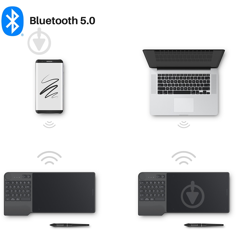 Планшет графічний Huion Inspiroy Keydial KD200 black - фото 7 Планшет графічний Huion Inspiroy Keydial KD200 black - фото 7