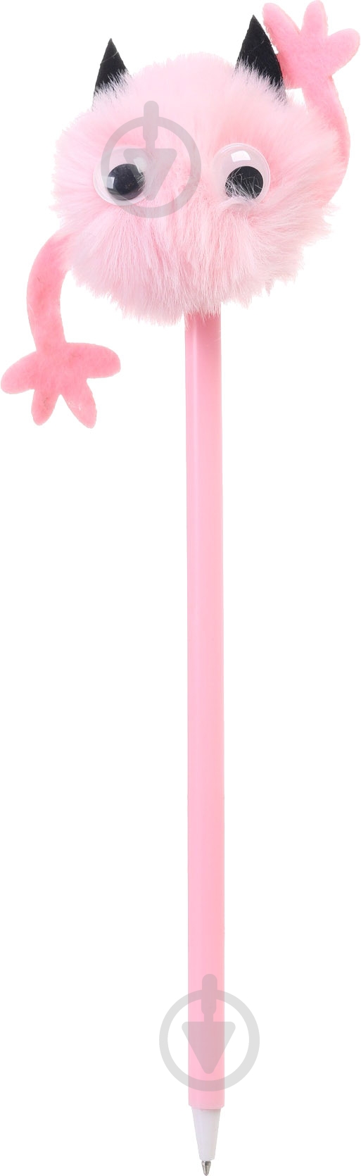 Ручка шариковая Страшка розовая - фото 2