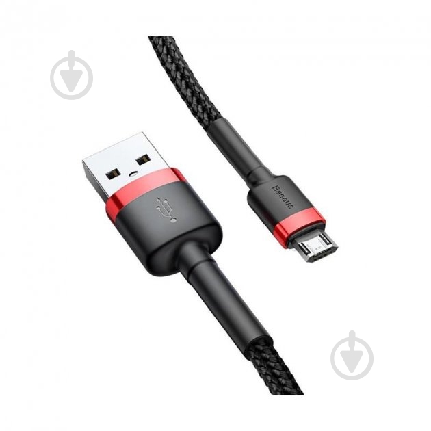 Кабель BASEUS Cafule USB-microUSB, 2.4A 0,50 м black (CAMKLF-A91) - фото 2 Кабель BASEUS Cafule USB-microUSB, 2.4A 0,50 м black (CAMKLF-A91) - фото 2