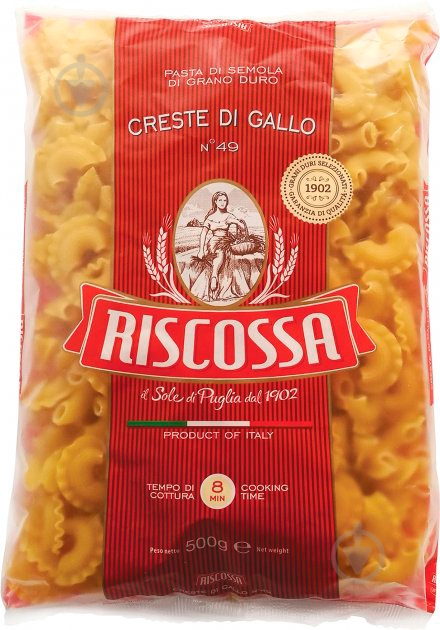 Макароны Riscossa Creste Di Gallo 500 г (8011780009499) - фото 1