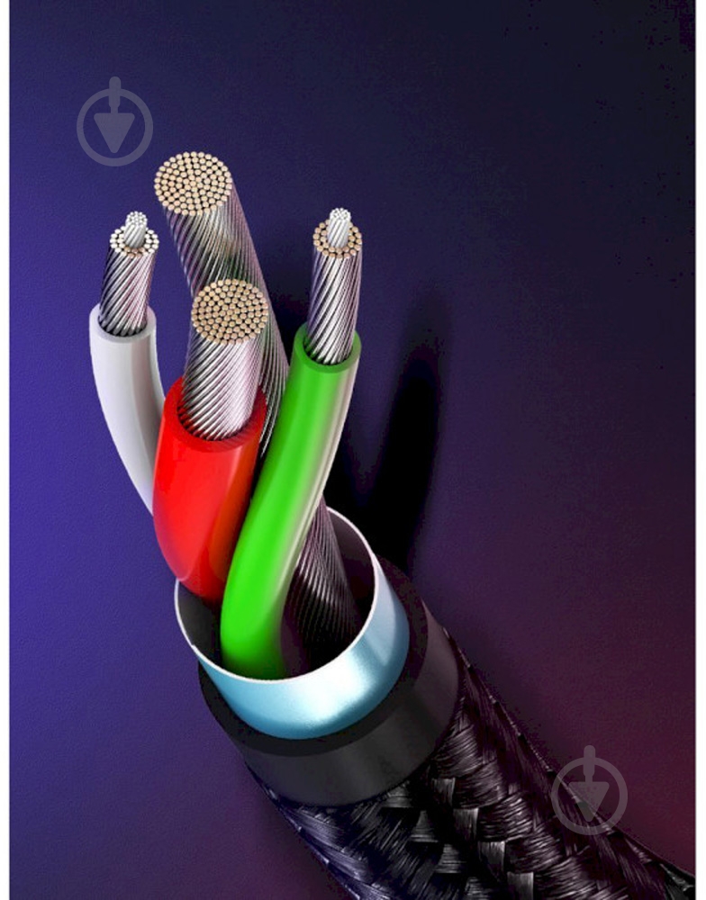 Кабель UGREEN USB AM-MicroUSB+Type C M 3A US177 1 м черный (30875) - фото 7