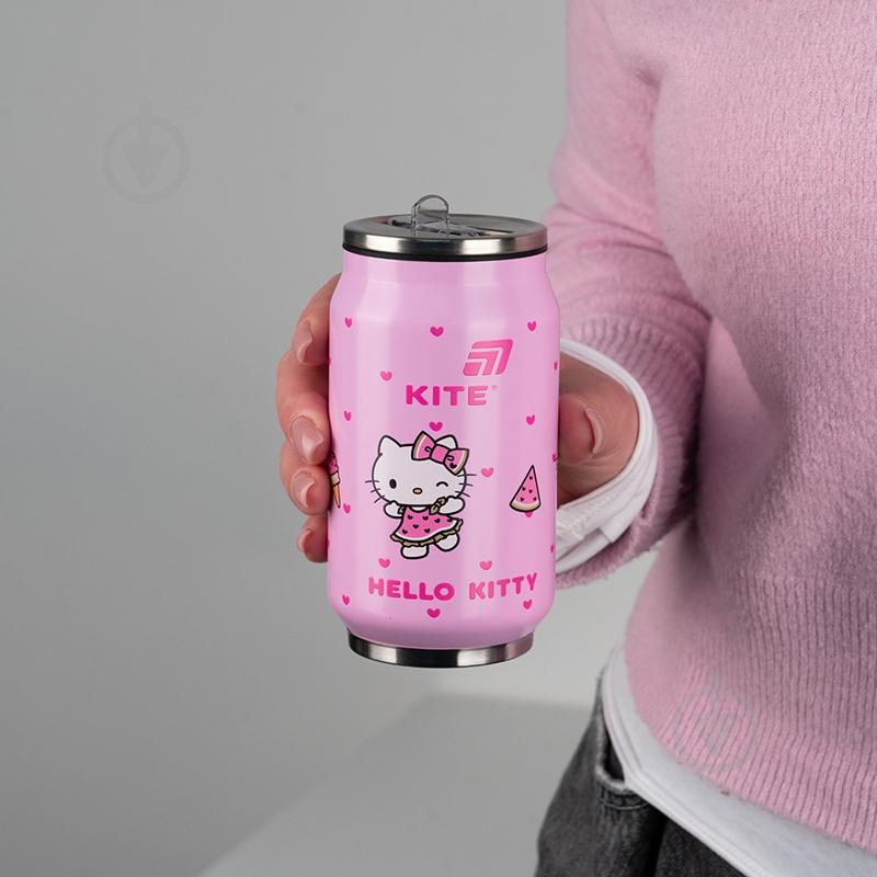 Термочашка с трубочкой KITE Hello Kitty 350 мл HK25-1263 розовый с рисунком - фото 4