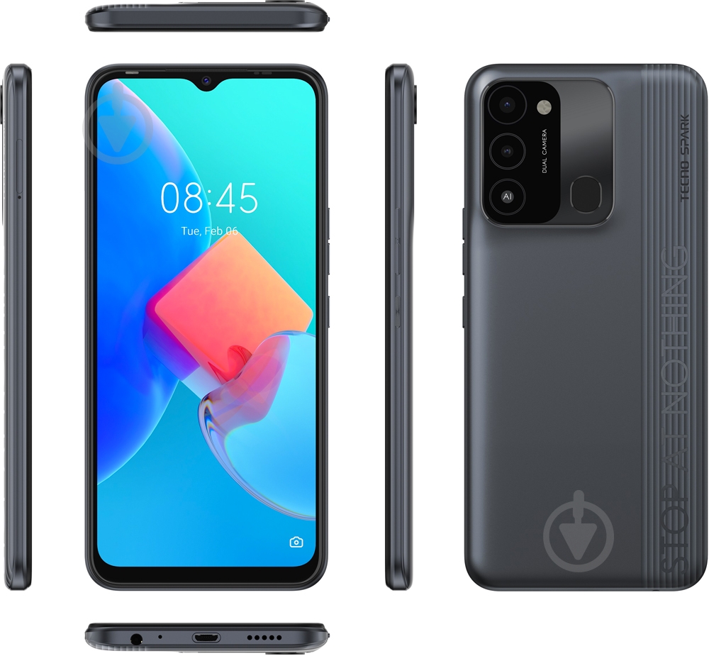 Смартфон Tecno Spark 8С 4/64GB magnet black (4895180777899) - фото 2 Смартфон Tecno Spark 8С 4/64GB magnet black (4895180777899) - фото 2
