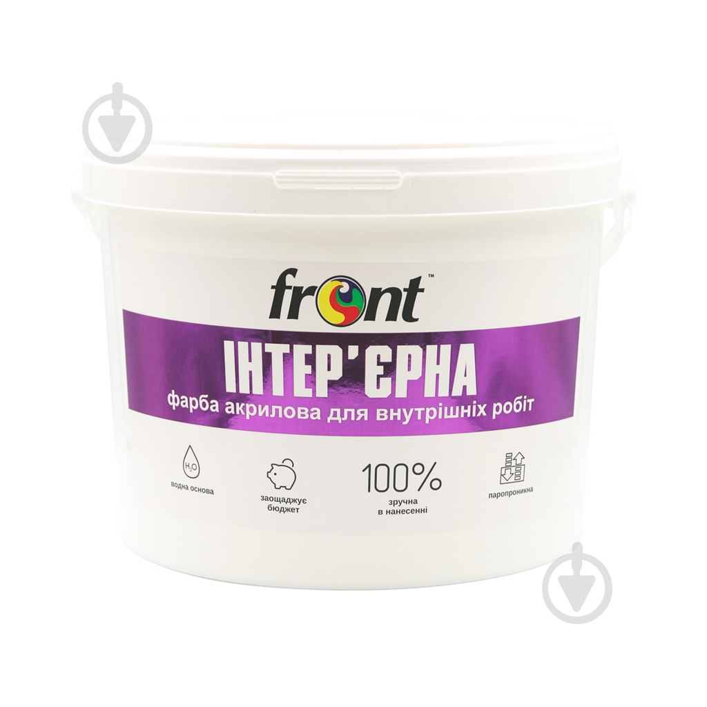 Краска водоэмульсионная Front Интерьерная мат 12 кг - фото 2