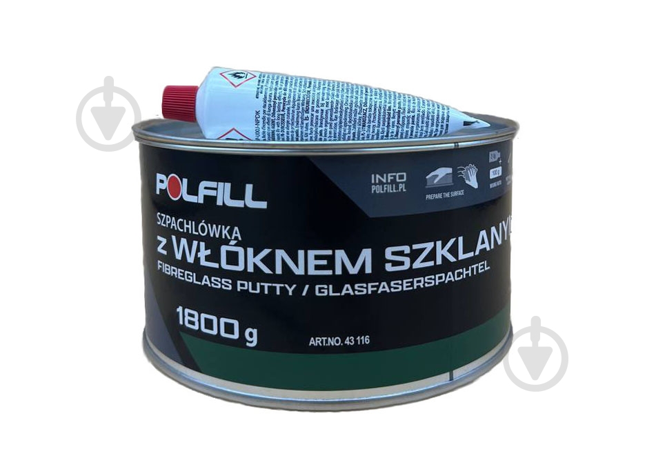 Шпаклевка со стекловолокном Polfill 1,8 кг - фото 1