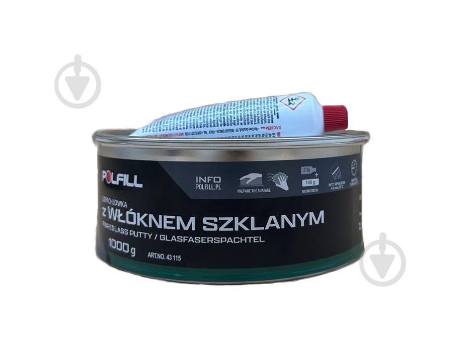 Шпаклевка со стекловолокном Polfill 1 кг - фото 1