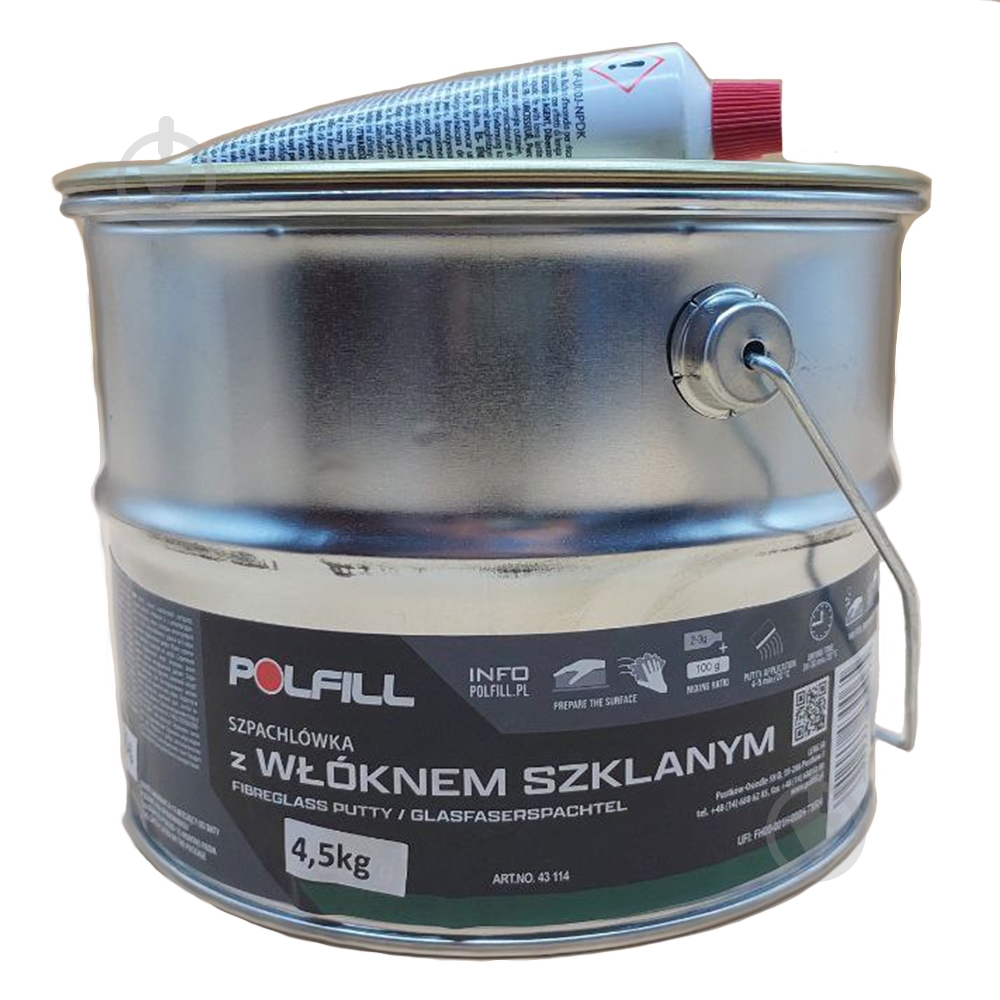 Шпаклевка со стекловолокном Polfill 4,5 кг - фото 1