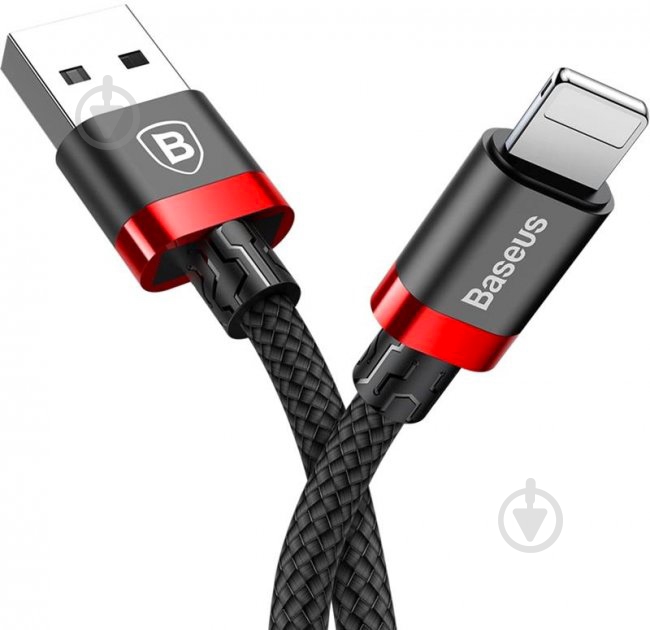 Кабель BASEUS USB AM-Lightning M 2.4A 0,5 м black/red (CALKLF-A19) - фото 1