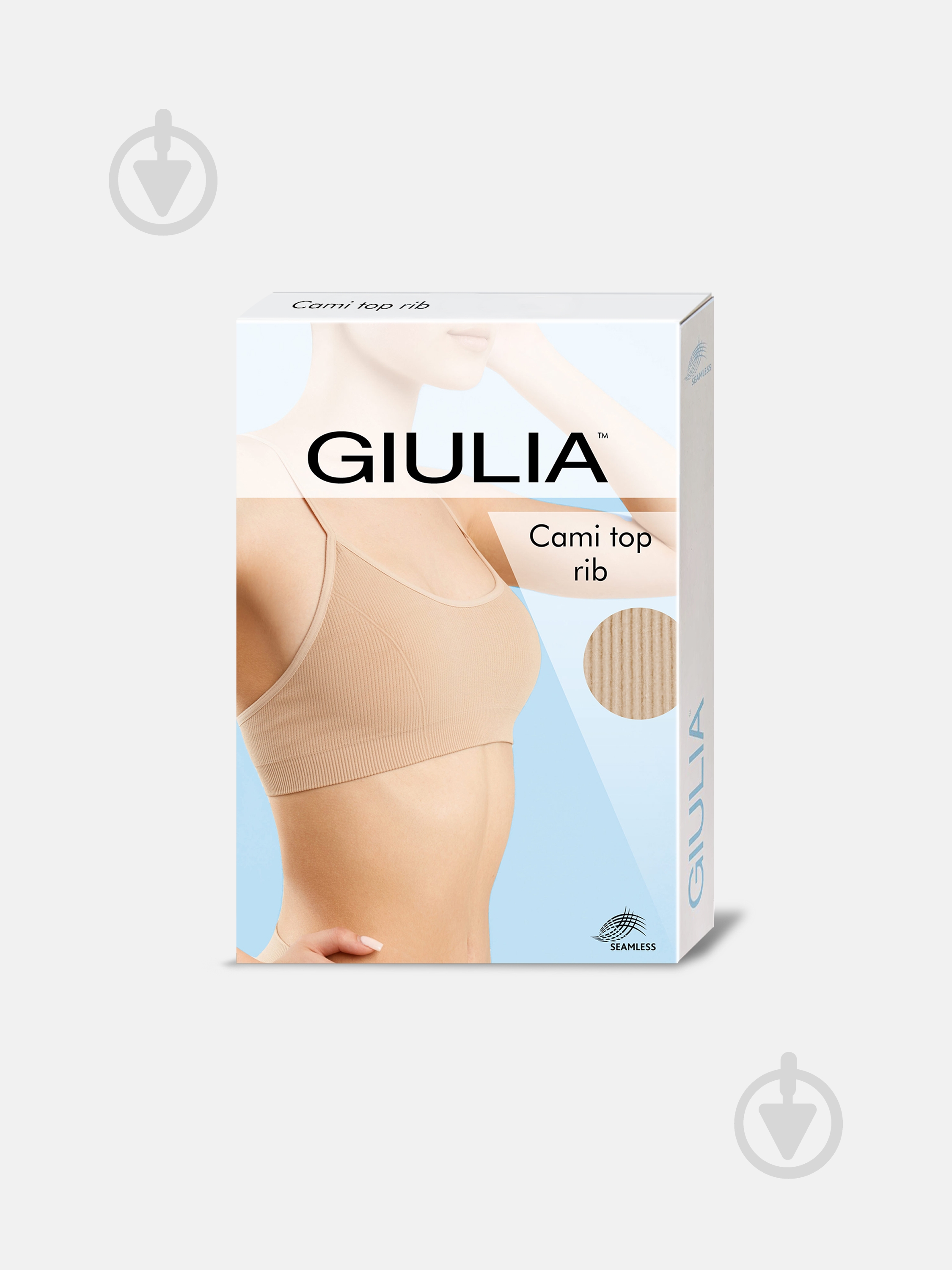 Топ-брасьер Giulia Cami top rib sky blue р.S/M голубой - фото 4