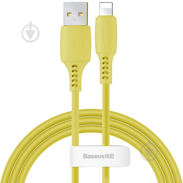 Кабель BASEUS USB AM-Lightning M 2.4A Baseus 1,2 м желтый (CALDC-0Y) - фото 1 Кабель BASEUS USB AM-Lightning M 2.4A Baseus 1,2 м желтый (CALDC-0Y) - фото 1