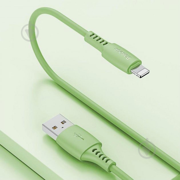 Кабель BASEUS USB AM-Lightning M 2.4A 1,2 м green (CALDC-06) - фото 4 Кабель BASEUS USB AM-Lightning M 2.4A 1,2 м green (CALDC-06) - фото 4
