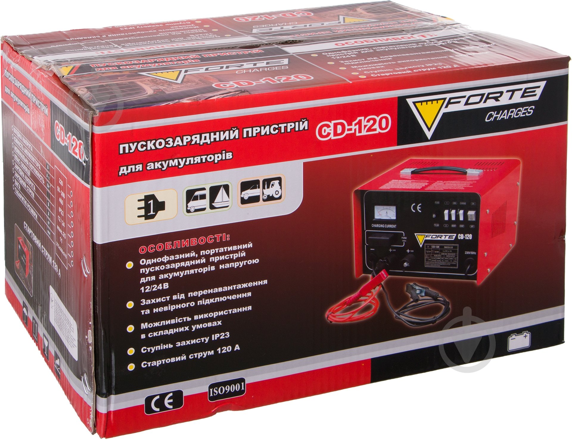 Пускозарядное устройство трансформаторное Forte CD-120 16 А 300 А/год (37829) - фото 2