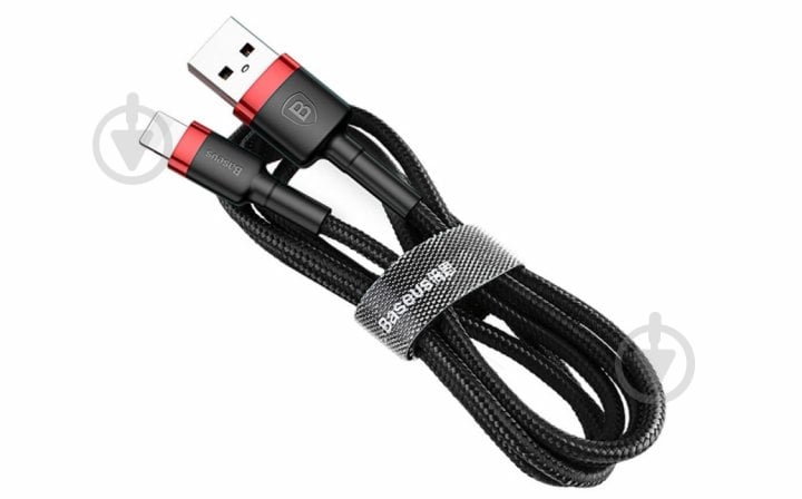 Кабель BASEUS Cafule USB 2.0 to Lightning 1.5A 1,5 м black (CALKLF-C19) - фото 1