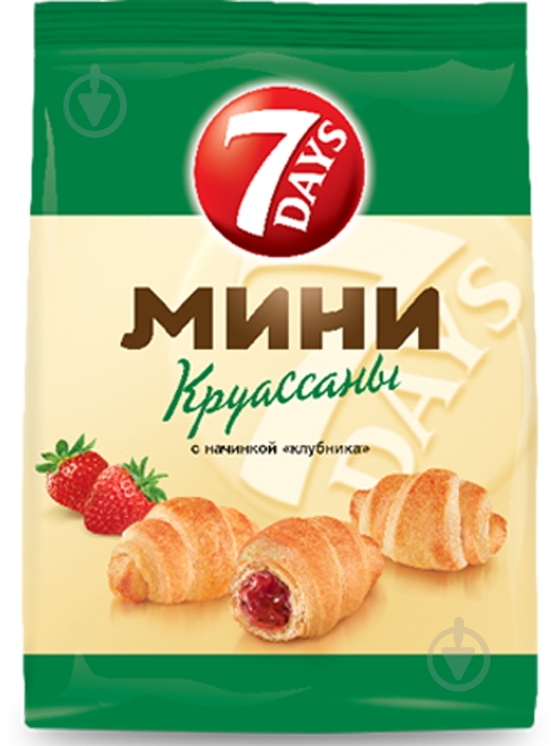 Круассаны 7DAYS mini клубника 60 г - фото 1