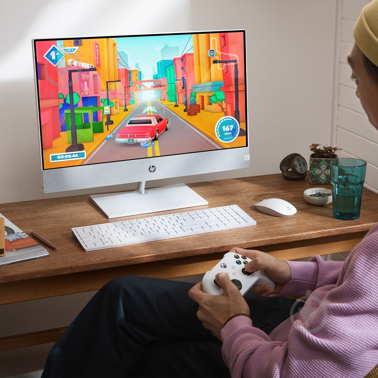 Моноблок HP Pavilion 27 (6C8V6EA) white - фото 9