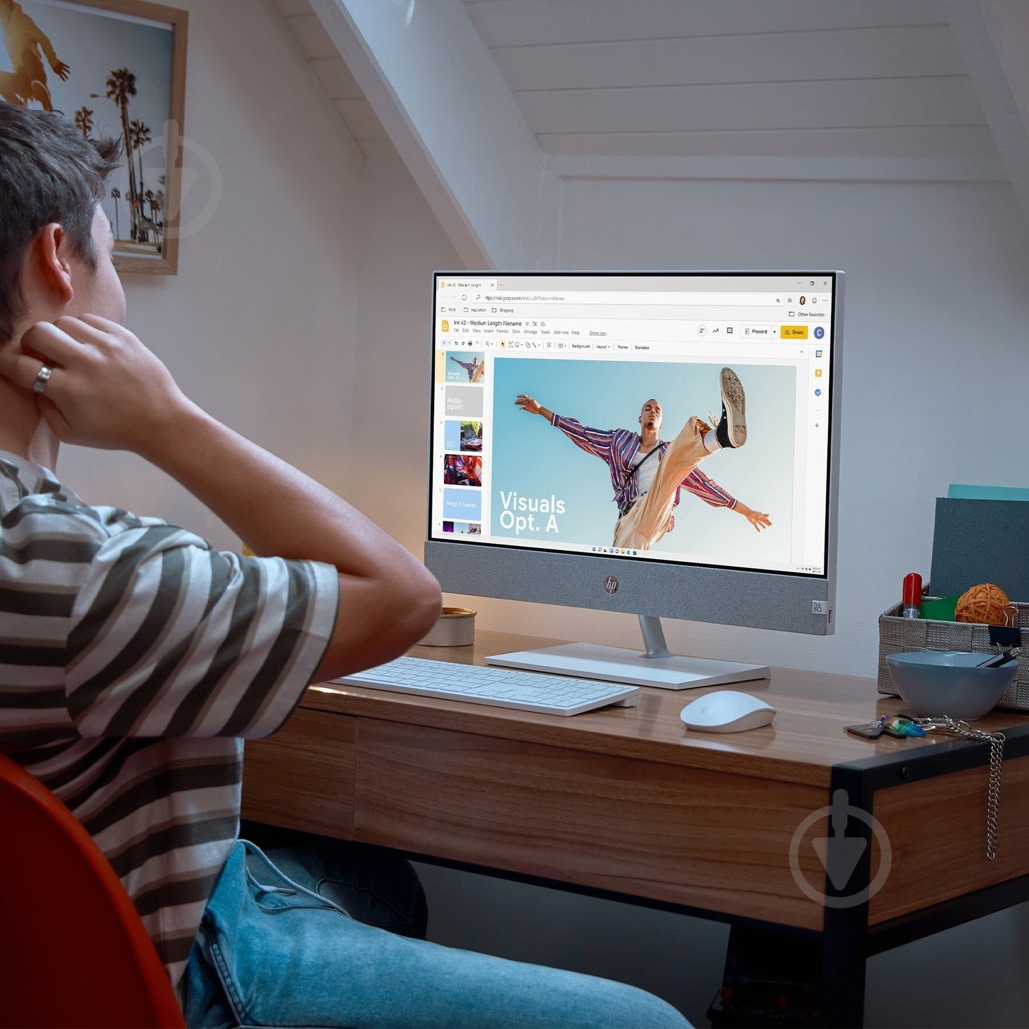 Моноблок HP Pavilion 27 (6C8N2EA) white - фото 6